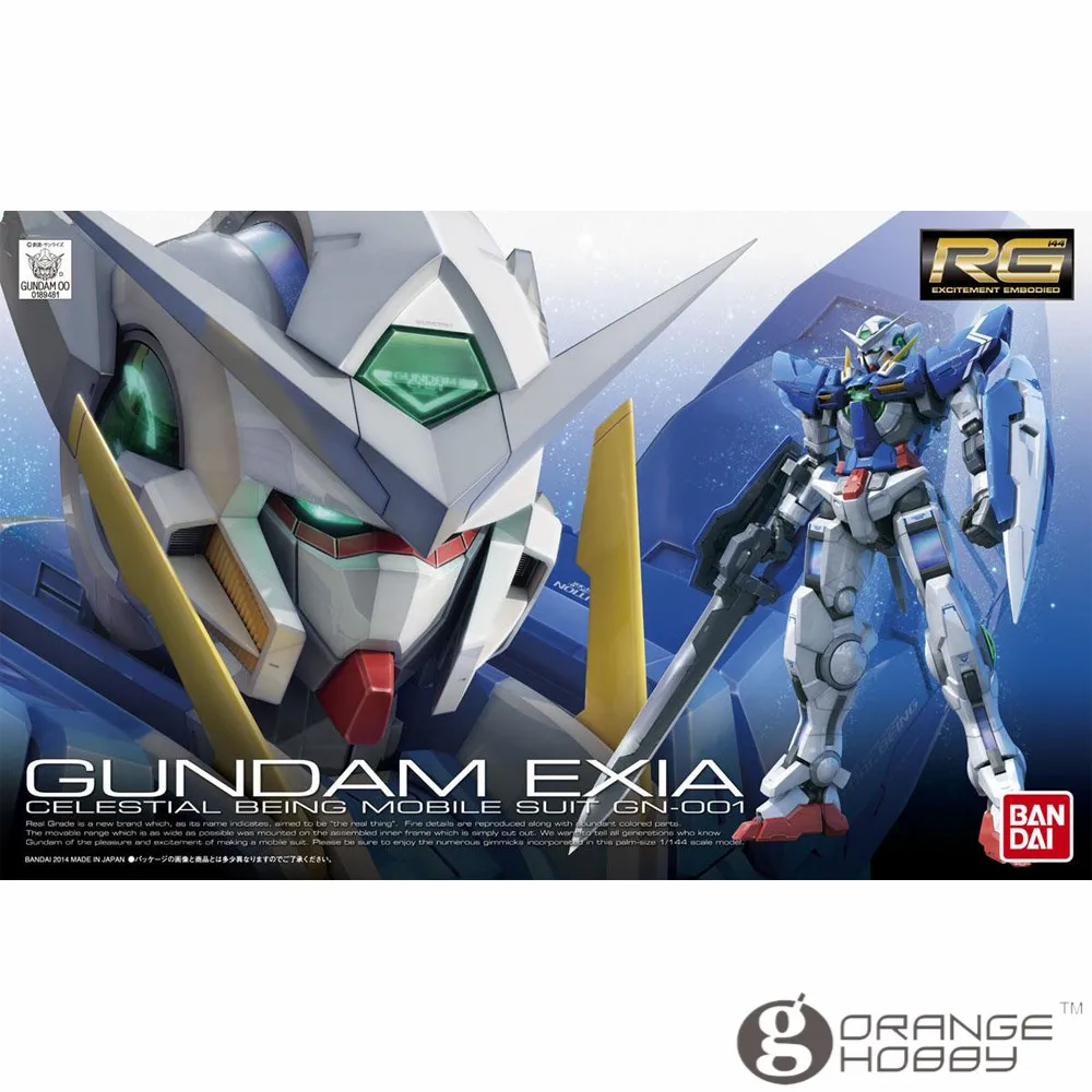

OHS Bandai RG 15 1/144 GN-001 Gundam Exia Mobile Suit Assembly Model Kits oh