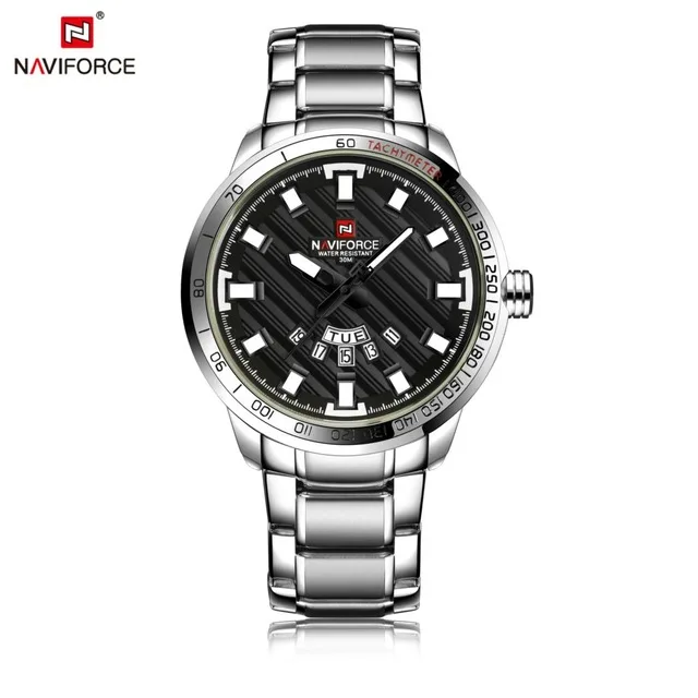 SB NAVIFORCE Роскошные Брендовые спортивные часы для мужчин Стальные кварцевые часы мужские водонепроницаемые часы мужские наручные часы relogio masculino - Цвет: SB