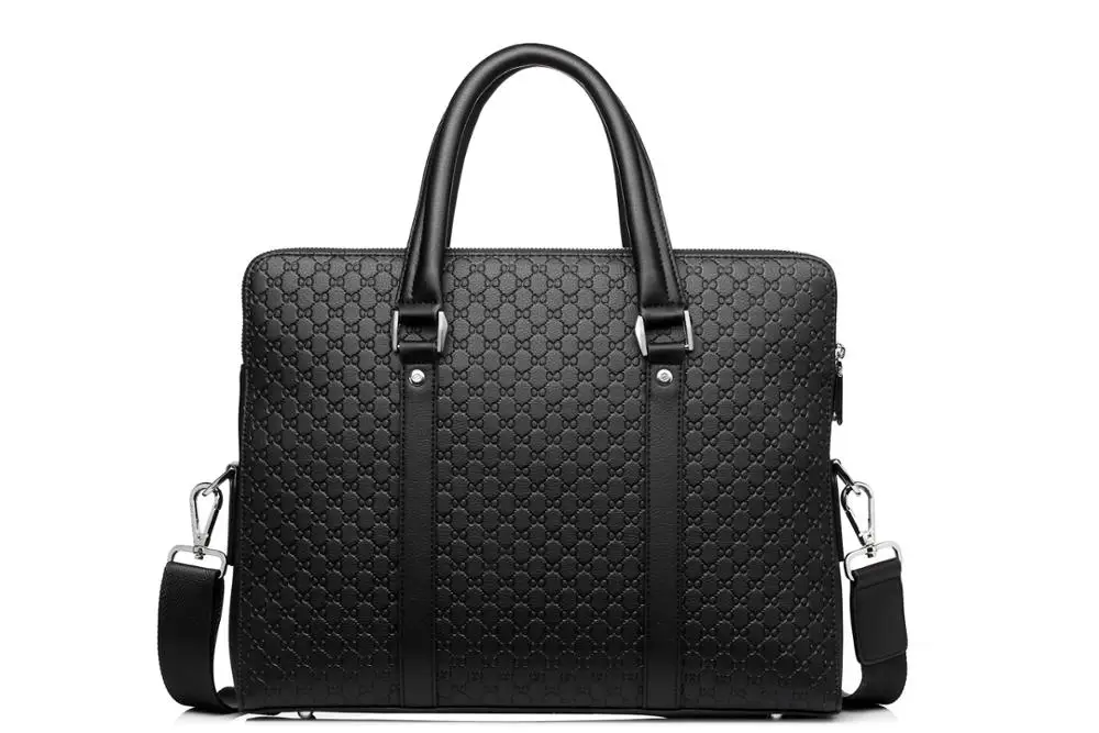 mens briefcase new fashion shoulder bag 14 inch laptop bag large capacity male business handbag travel bag for man free global shipping