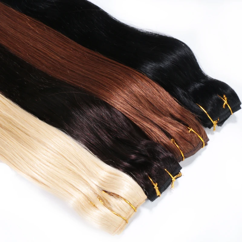 Addbeauty 14 &quot 22&quot Прямой полный Начальник Клип В машину сделал Волосы remy 70 г 5 клипы в