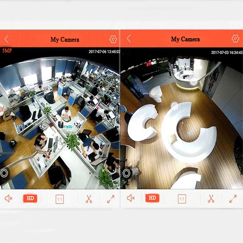 5MP 360VR панорамный Wi Fi IP Камера Беспроводной Smart IR CUT P2P сетевой безопасности дома