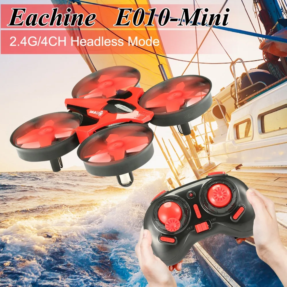 

Квадрокоптер Eachine E010, радиоуправляемый, с функцией запоминания режима, 2.4G, 4 канала, 6 3D осей