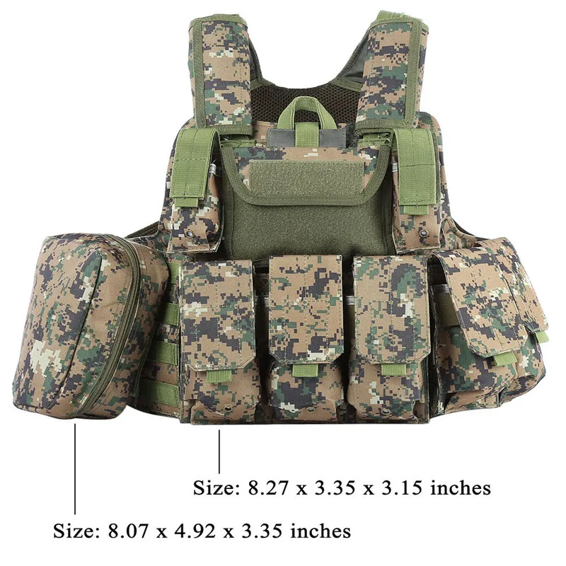 Охотничий Тактический Жилет с множеством карманов военный Molle Plate Carrier для мужчин страйкбол охота черный камуфляж жилет