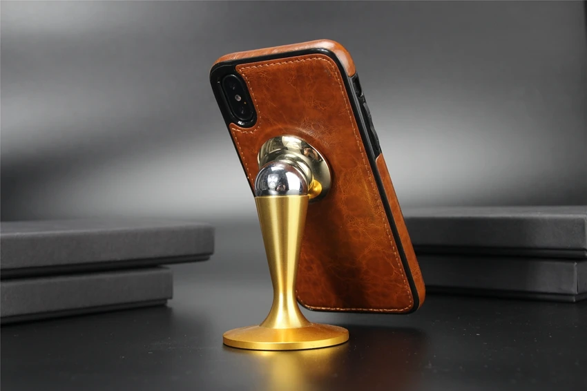 Кожаный чехол HOTR в винтажном стиле для iphone X, чехол из искусственной кожи с магнитной абсорбцией, задняя крышка для iphone 9, 8, 7, 6, 6S Plus, 5, XS, XR, XS Max