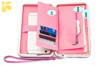 1 piece big capacity bow womens wallet card holder cellphone pocket pu leather money bag day clutch with many slots