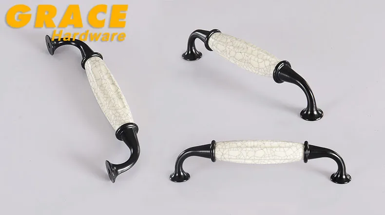 Керамическая ручка черные деревенские антикварные дверные ручки для ящиков