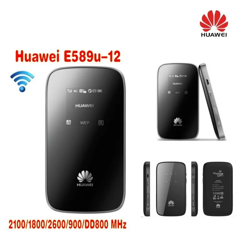 Unlocked Huawei E589 portable 4G LTE Wireless Router plus antenna