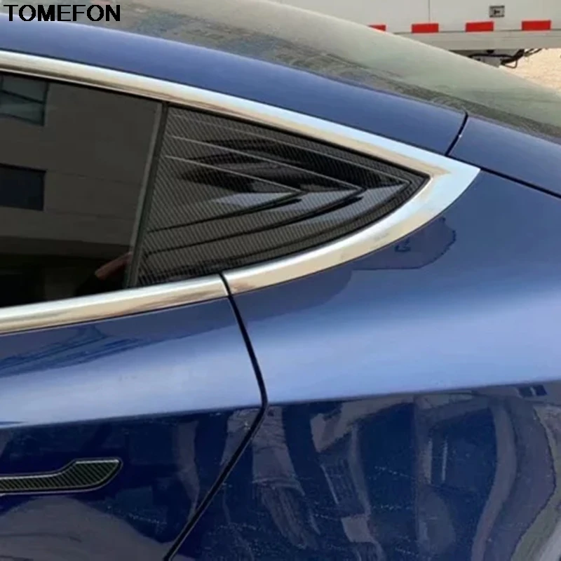 

Накладка на заднюю дверь и окно из хромированного углеволокна для Tesla Model 3 2018 2019