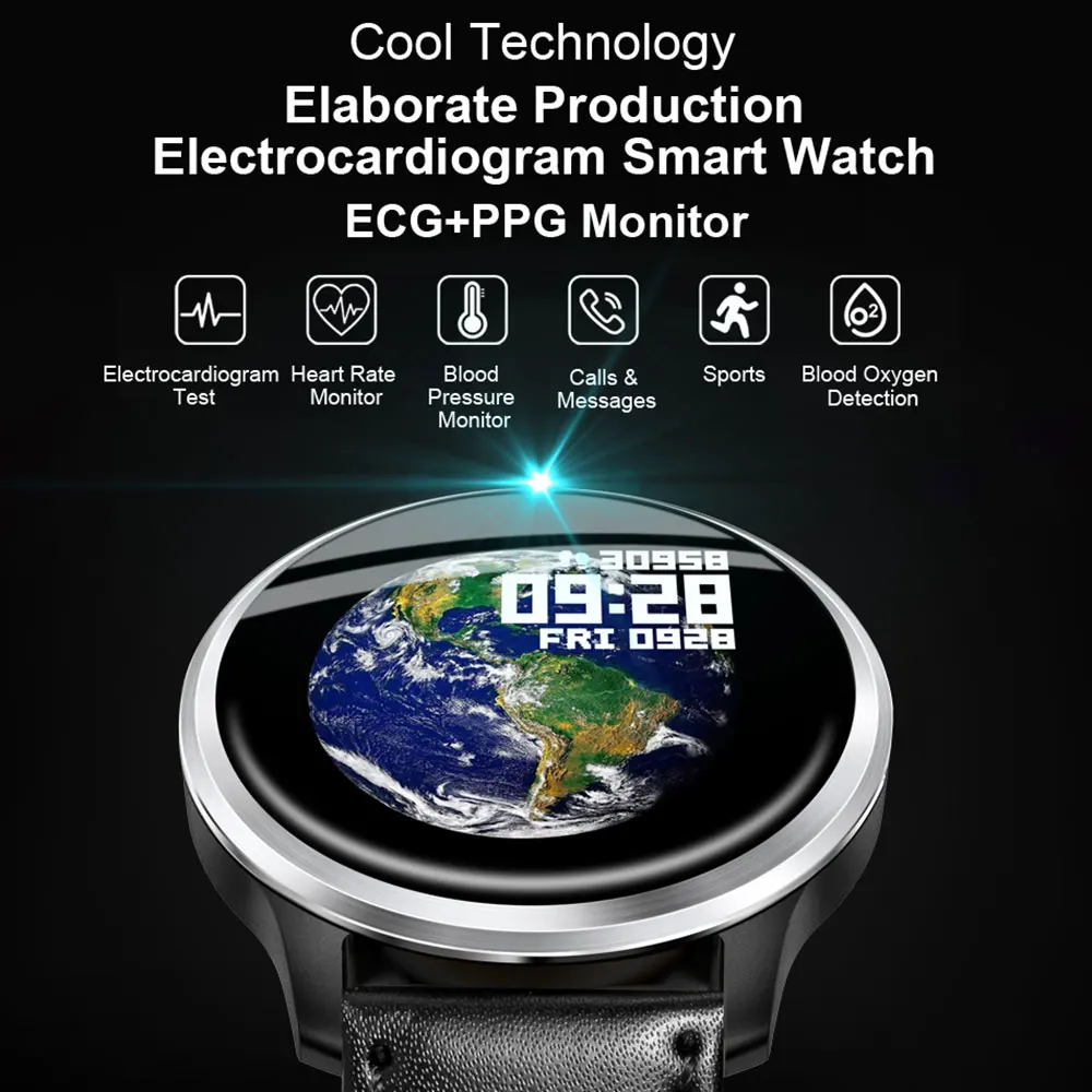 E18 наручные часы водонепроницаемые Смарт HRV отчет артериального давления браслет PPG ЭКГ Smartwatch для Android часы соединяющиеся со смартфоном монитор