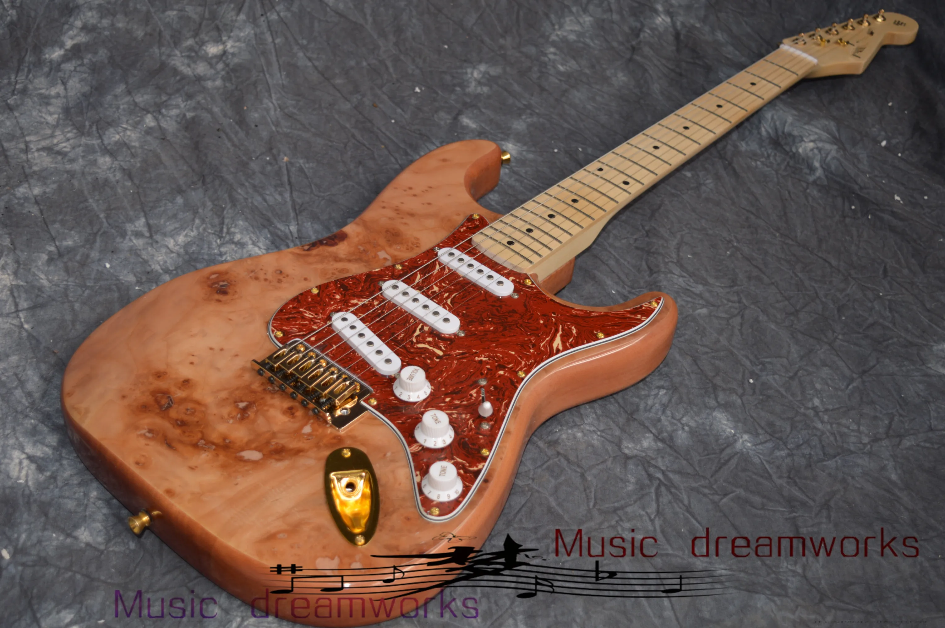 Китай firehawk электрогитара F s T электрическая гитара spalted дерево красное корпус