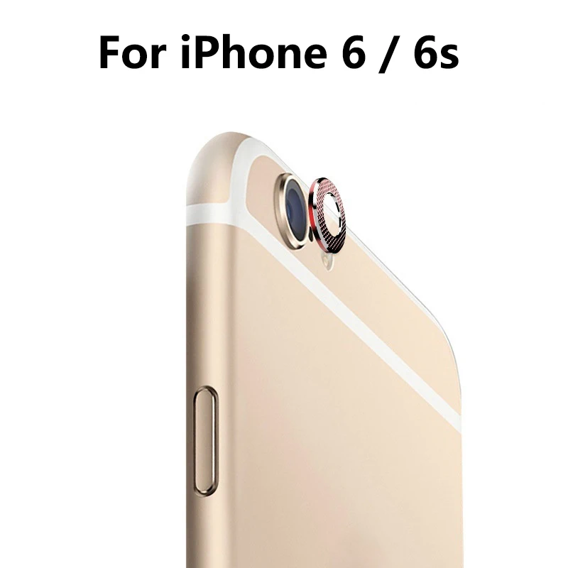 For iPhone 6 6s P Телефон охранная Камера металлическая позолоченная цепь объектив защитный чехол для iPhone XR X XS MAX 8 7 6s плюс cubierta-де-ла Lente Lensbeschermer - Цвет: For iPhone 6 6s P