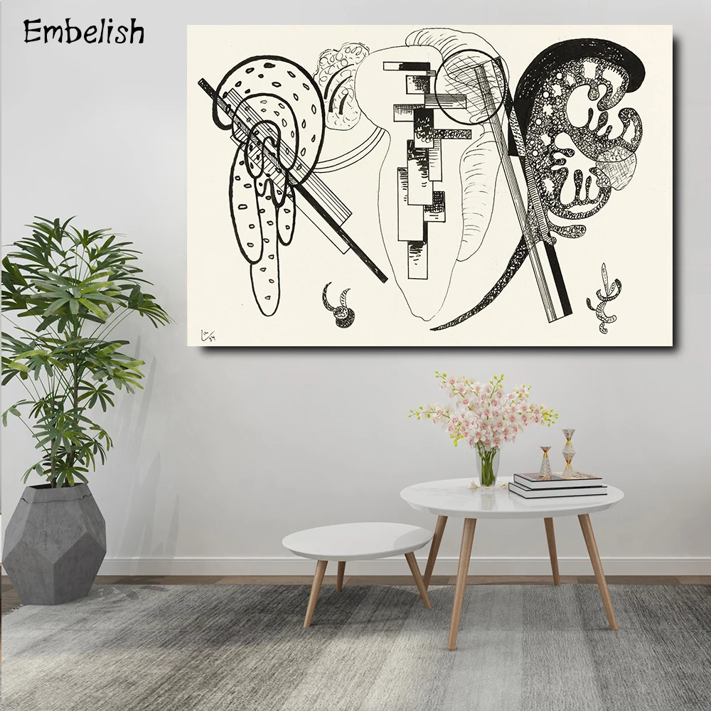 Embelish 1 шт. WWassily Kandinsky художественные работы для гостиной HD холст Масляные картины