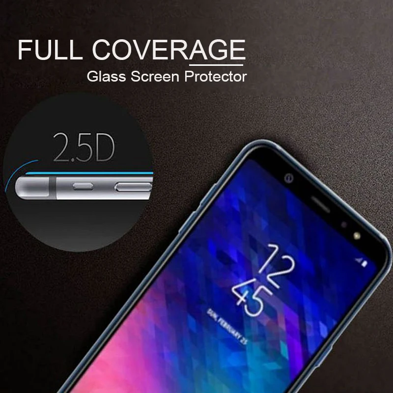 Fecoprior 2 шт. A6 закаленное Стекло для samsung Galaxy плюс 2018 Экран Full Cover Защитный фильм |