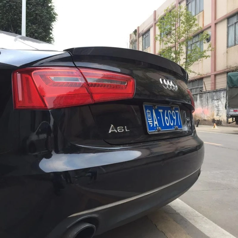 C7 A6 спойлер S6 Стиль спойлер из углеволокна задний багажник крыло для Audi A6 C7/4G 2012-UP подходит 4 двери только для седана