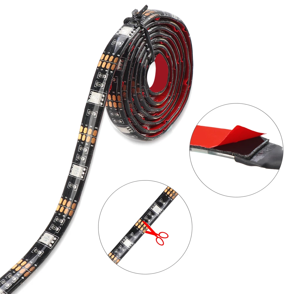 5 в RGB светодиодные ленты USB SMD5050 ТВ ПК подсветка с RF 17Key пульт дистанционного