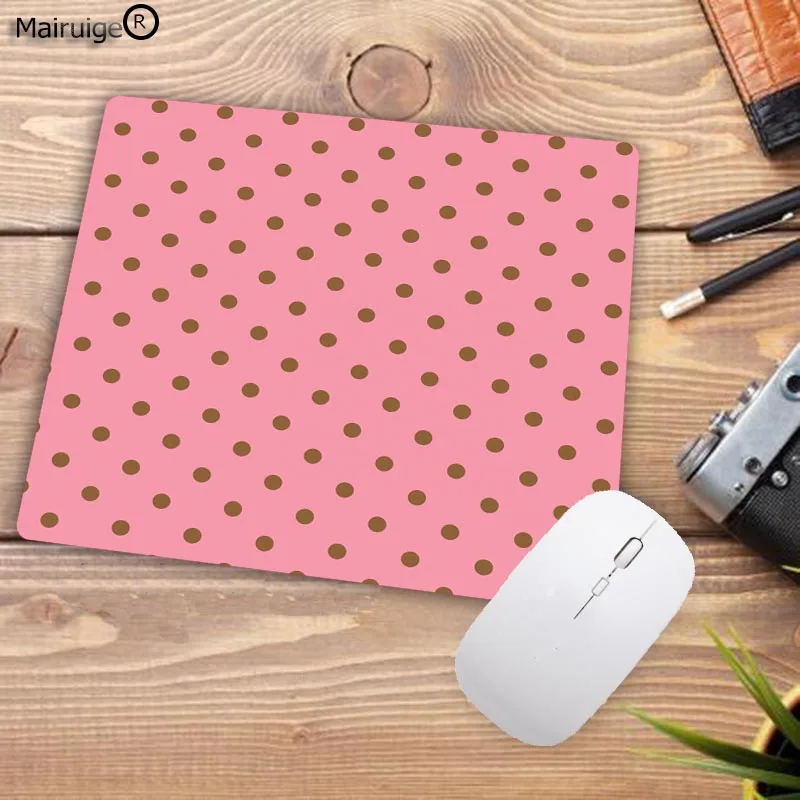 Mairuige white Gold Pink Polka Dots High Speed New Mousepad Size for 18X22CM Gaming Mousepads Big promotion For Russia | Компьютеры и