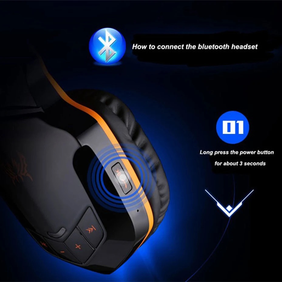 Игровые наушники KOTION B3505 беспроводной bluetooth спортивные микрофон для телефонной
