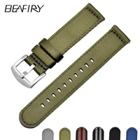 beafiry breathable woven nylon watch band 18mm 20mm 22mm 24mm lightweight canvas watch straps watchbands sports