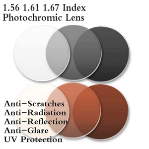 Асферические фотохромные оптические Линзы для очков по рецепту, близорукость, Пресбиопия, цветные Линзы для очков, Индекс 1,56, 1,61, 1,67