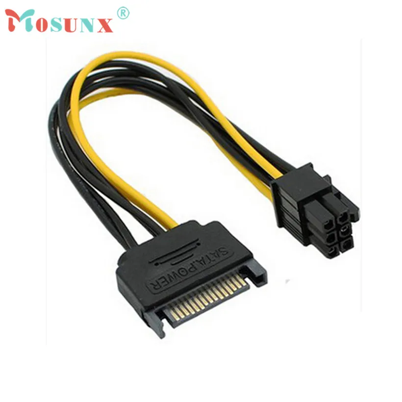 Кабель питания Mosunx Advanced для SATA 15 Pin To 6 PCI EXPRESS E Графический конвертер адаптер