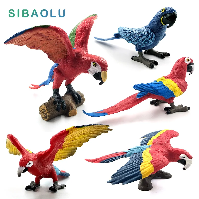 

Simulation mini Parrot bird Figure Animal Model figurine home decor miniature fairy garden decoration accessories modern statue