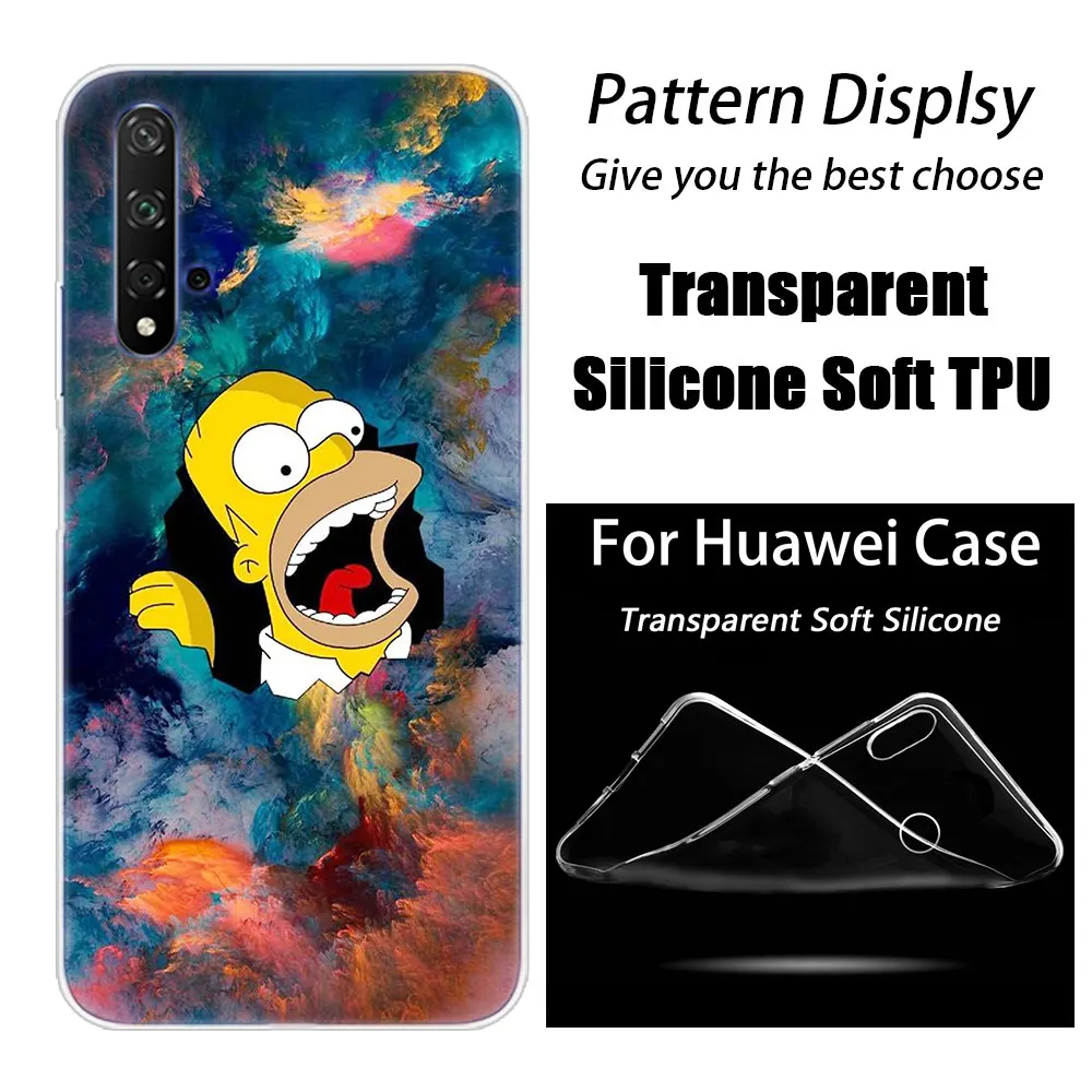 005 Hot The Simpsons Fashion Soft Silicone Case for Huawei Honor 20 8A 7A Pro 10 9 8 Lite View 20 7S 8S 8X 7X 6X 8C 20i 10i Play TPU - Цвет: 005