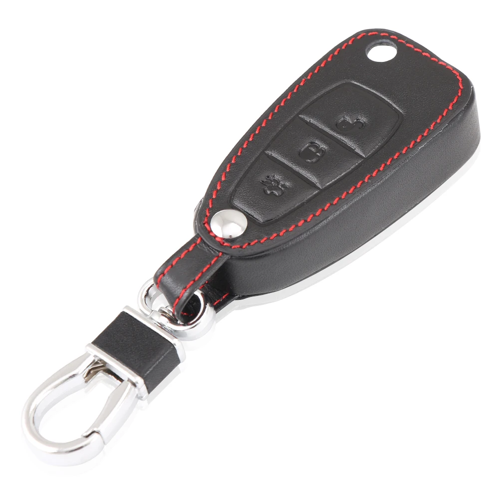 Защитный складной чехол из натуральной кожи для автомобильного ключа брелок Ford