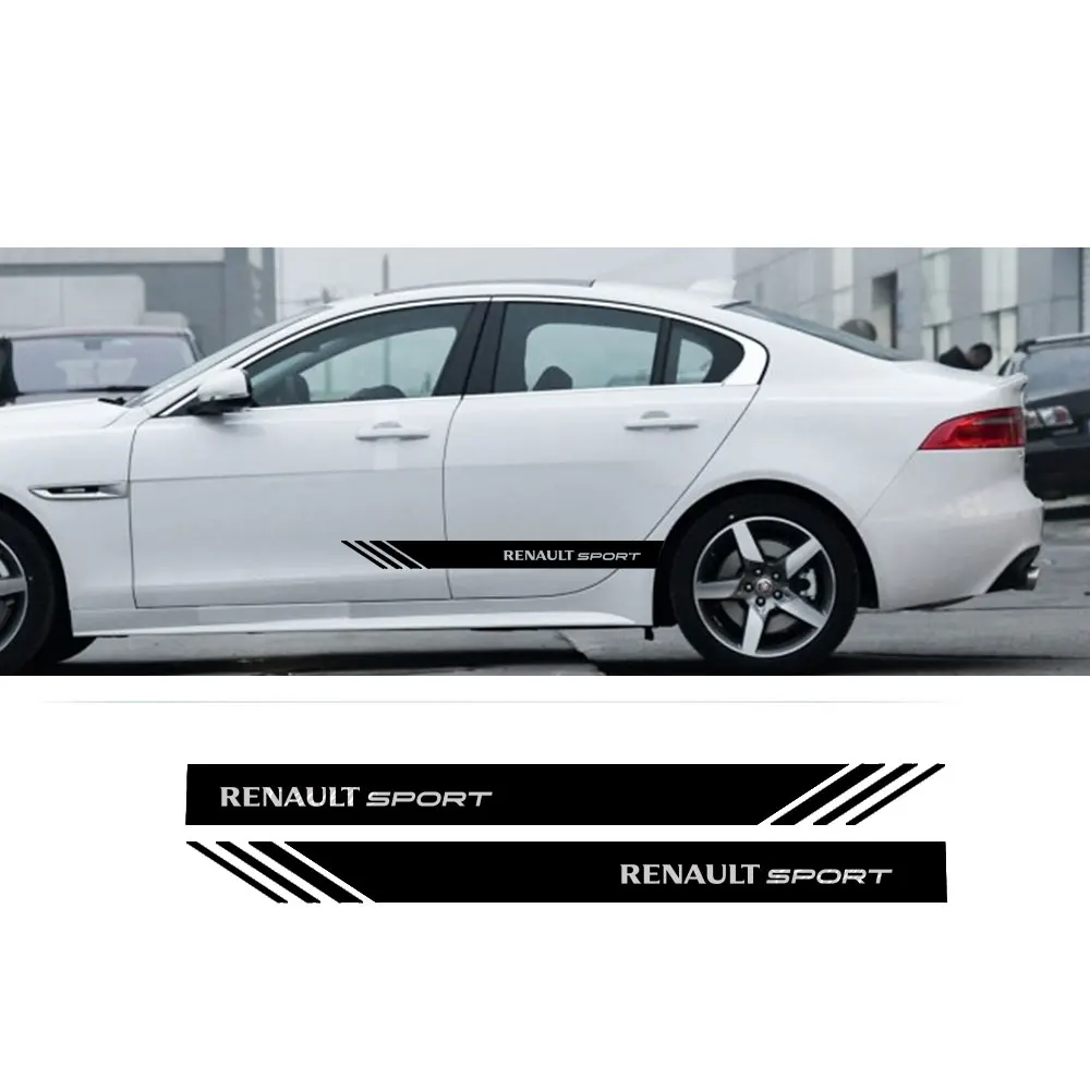 2 шт. для RENAULT спортивные виниловые боковые полосы пара SLAM наклейки графические Clio