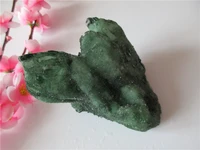 unique natural green crystal cluster skeletal quartz point wand mineral healing crystal druse vug specimen natural stone