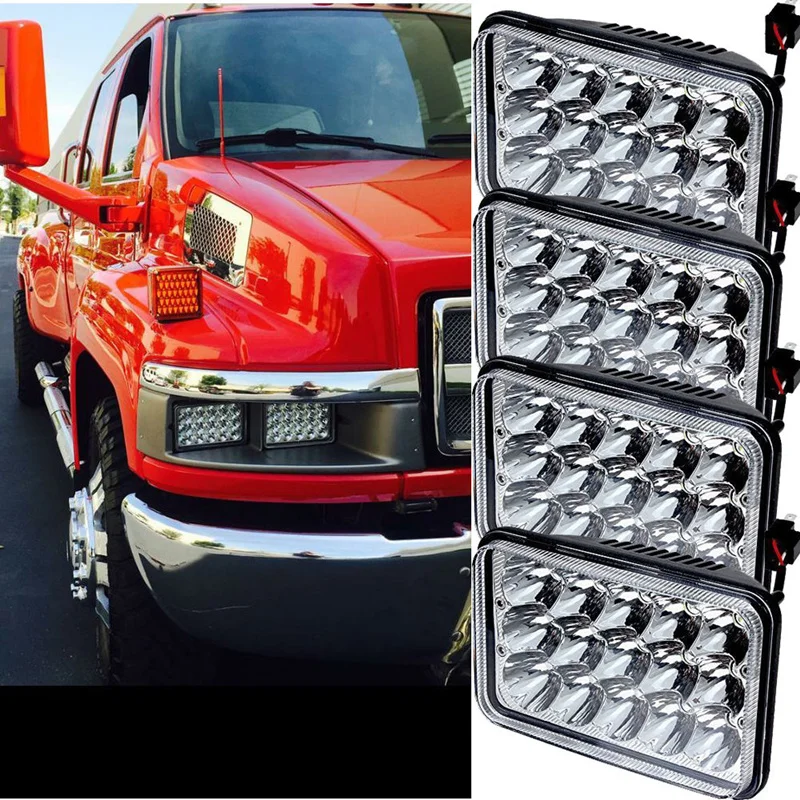 4 шт "x 6" Море светодиодный луч фары 6000K Водонепроницаемый для FREIGHTLINER FLD 120 112 70
