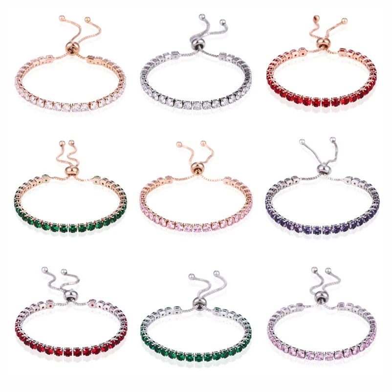 

HOCOLE 2019 Trendy Crystal Bracelets For Women Wedding Fashion Jewelry Adjustable Charm Rhinestone Chain Warp Bracelet & Bangles