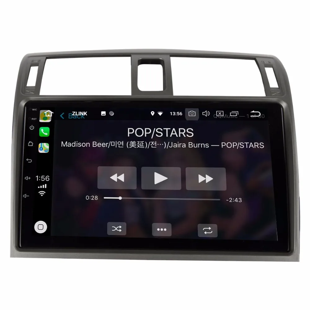 9 дюймовый Android 8 0 четырехъядерный Автомобильный мультимедийный видео плеер GPS