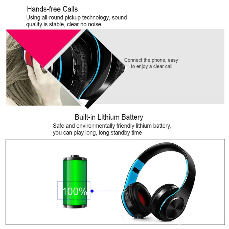 Новое поступление цветные беспроводные Bluetooth наушники стереогарнитура
