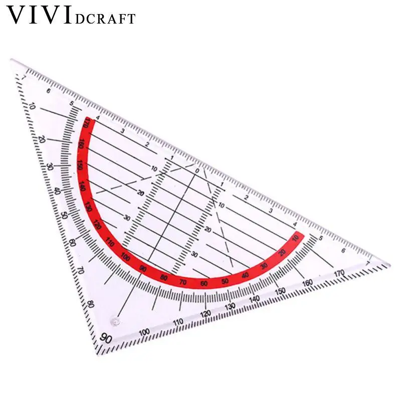 Студенческие канцелярские принадлежности Многофункциональный набор квадратный треугольник многофункциональная линейка транспортир треугольник координатная треугольная линейка