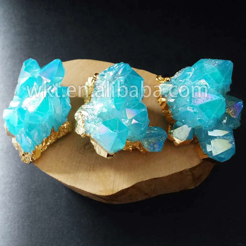 WT P551 великолепный лечебный Кристал водная аура кварц|f pendant|crystal auraaqua aura |