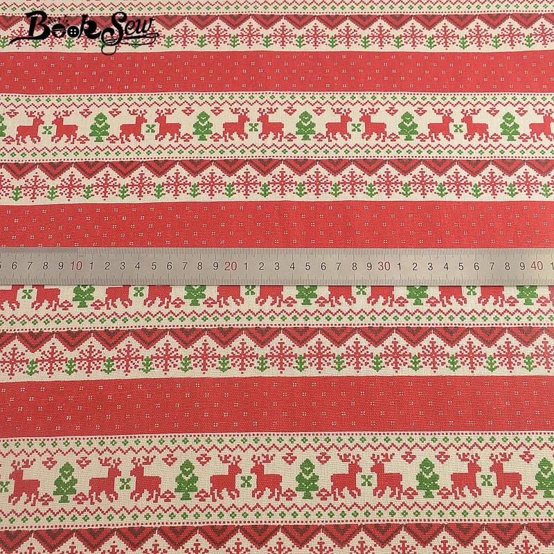 Booksew Рождественская ткань красная африканская анкарская тема хлопчатобумажная