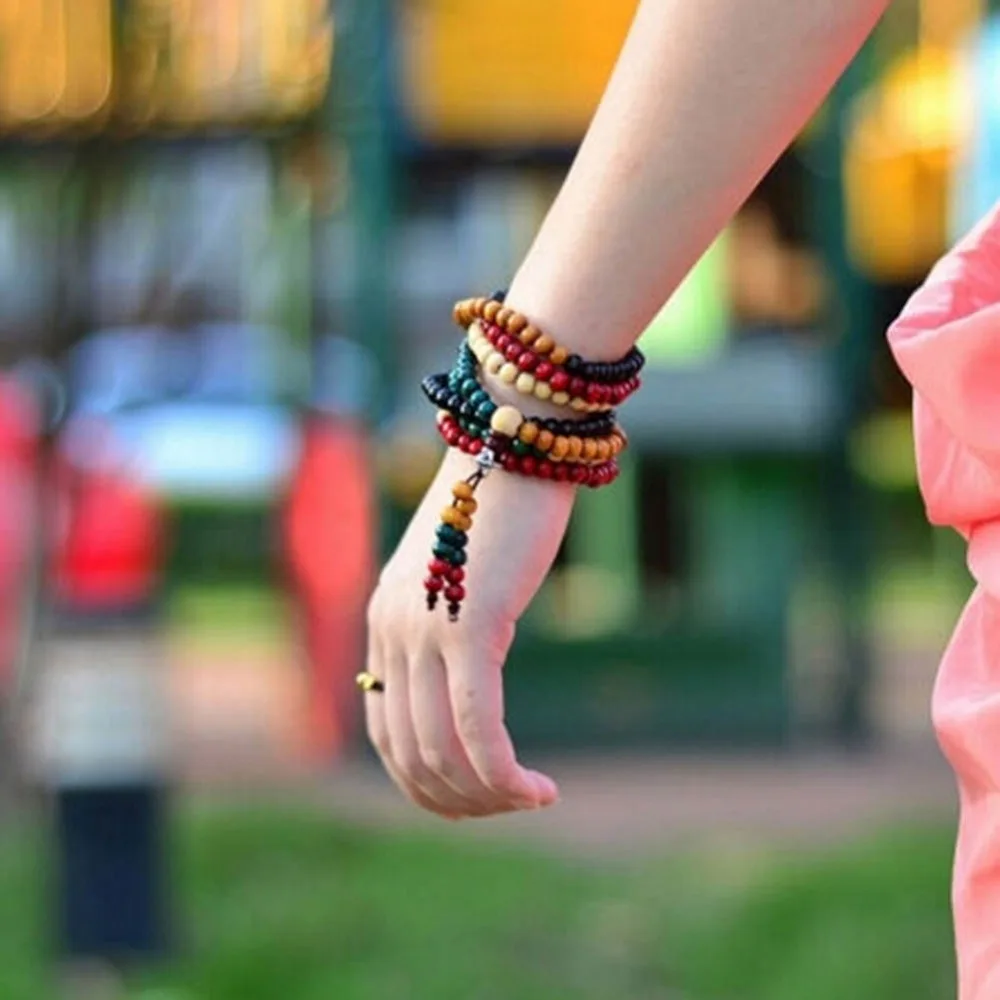 2016 новая мода буддийские бусы из сандалового дерева Медитация Будды 6 мм 108