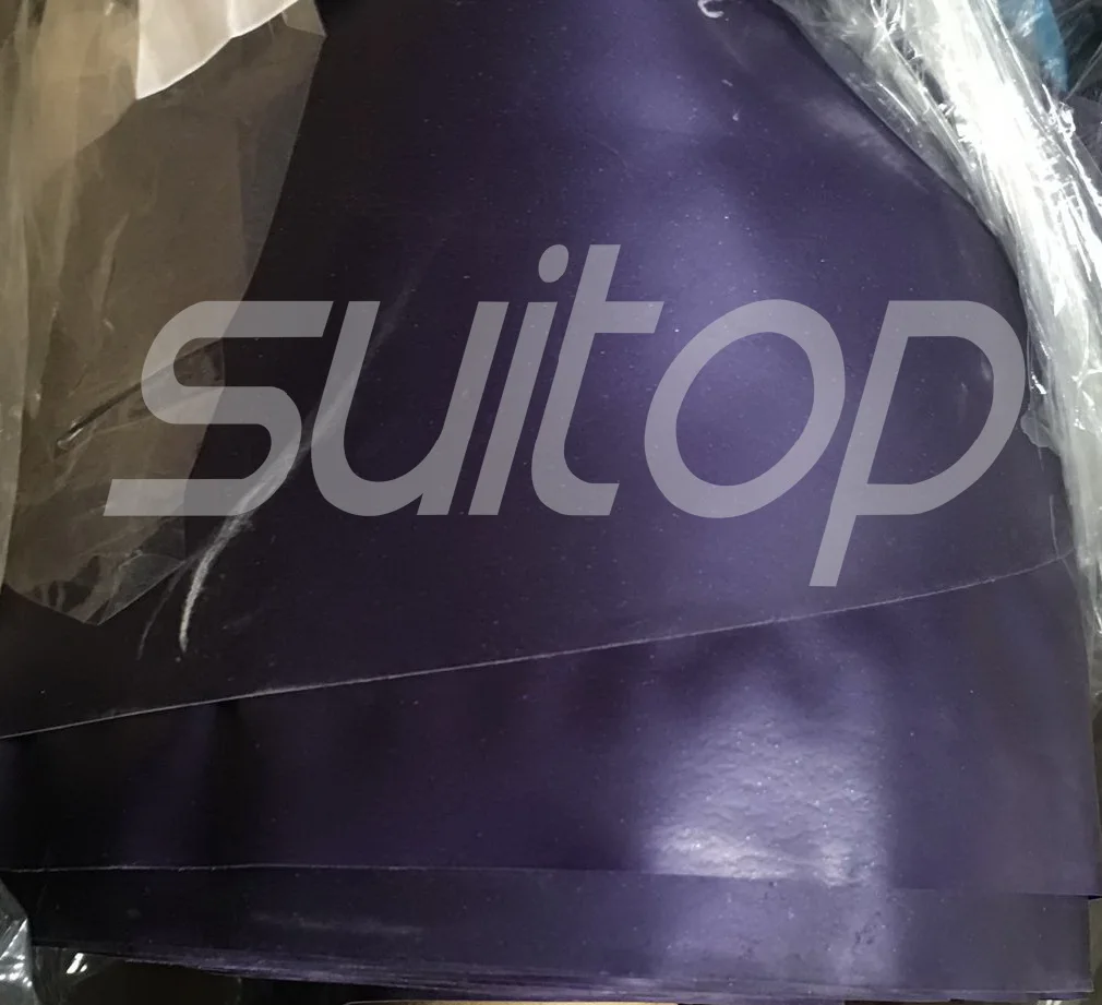 Metallic purple Suitop натуральный Бронзовый латексный комбинезон+ платье+ капюшон с молнией сзади до промежности(с feets и перчатки - Цвет: Metallic purple