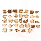 Деревянный Европейский Стиль Дворцовая чашка чайник узор ручной работы ремесла аксессуар украшение дома Скрапбукинг DIY 30-45 мм 10 шт.