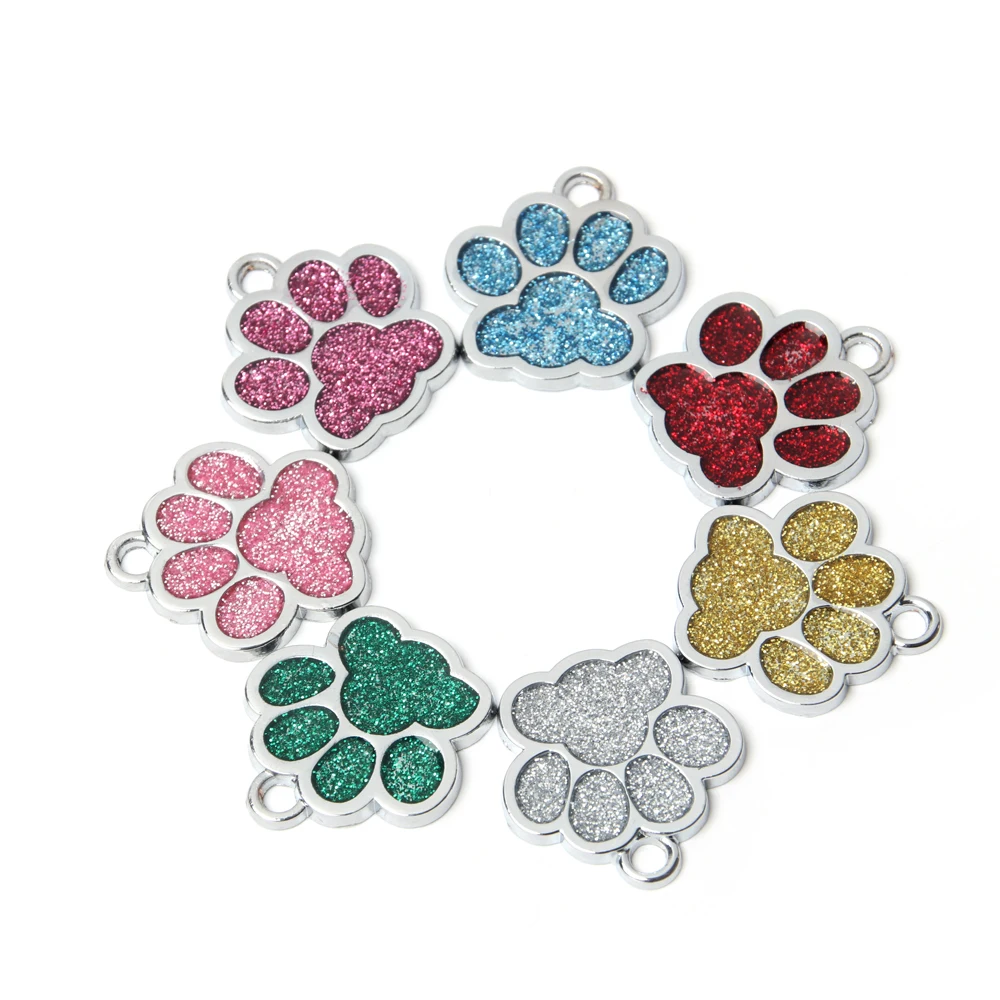 50pcs wholesale pet dog cat puppy id blank tags rhinestone alloy name address phone tags dog collar accessories pet supplies free global shipping
