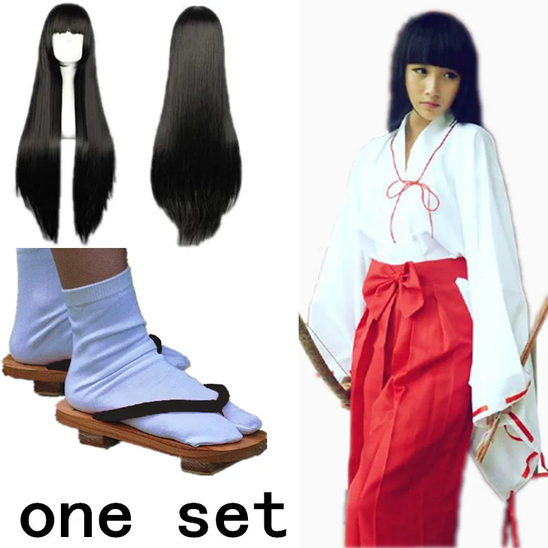 Inuyasha kiyo Miko Kikyou Platycodon grandiflorum платье косплей костюм парик |
