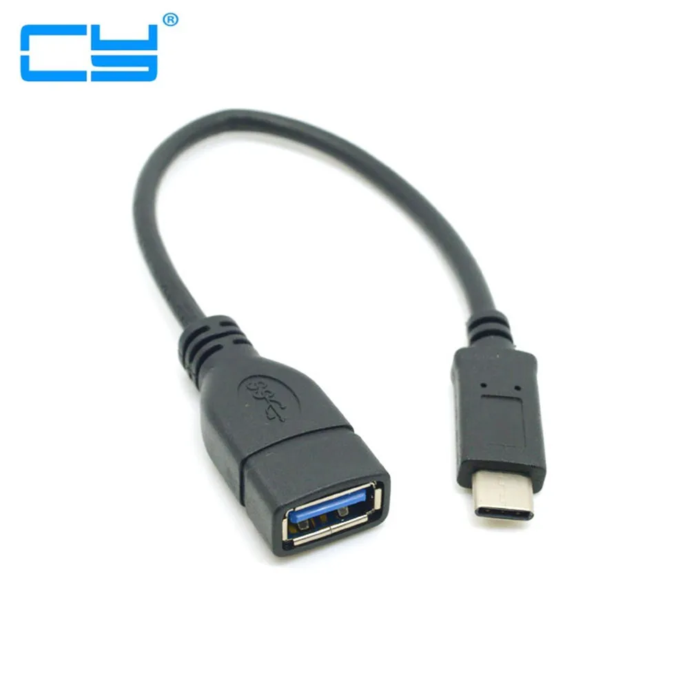 

USB-C USB 3.0 3.1 Type C Male to A Female OTG Data Cable for Macbook for huawei P9 P10 Phone Black White