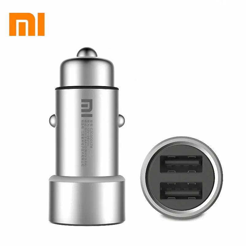 Only Car charger Оригинальное автомобильное зарядное устройство Xiao mi, двойной USB, быстрая зарядка, универсальное автомобильное зарядное устройство mi с магнитным кабелем для большинства телефонов, планшетов, ПК - Тип штекера: Only Car charger