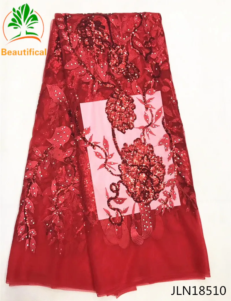 Красивые африканские кружевная ткань вышивка золотом Блестки + камни тюль