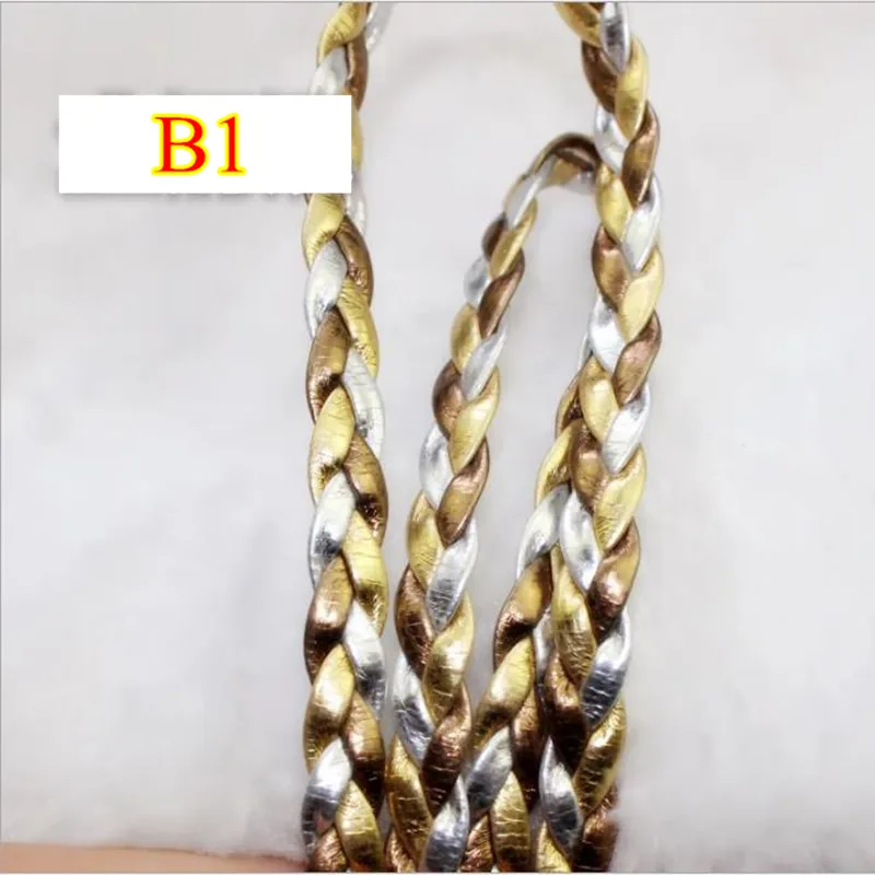 2 вида цветов ремешок из искусственной кожи 3 слойные витые 7 мм ремни DIY
