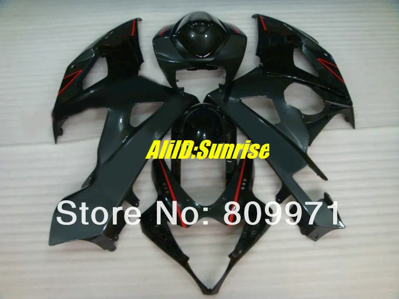 Черный обтекатель под заказ набор для SUZUKI GSXR1000 2005 2006 GSX R1000 K5 05 06 литья давлением и