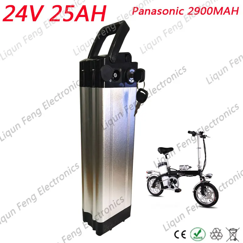 Литиевая батарея 24 в 25 ач для электровелосипеда Panasonic 18650PF cell 30A BMS с зарядным