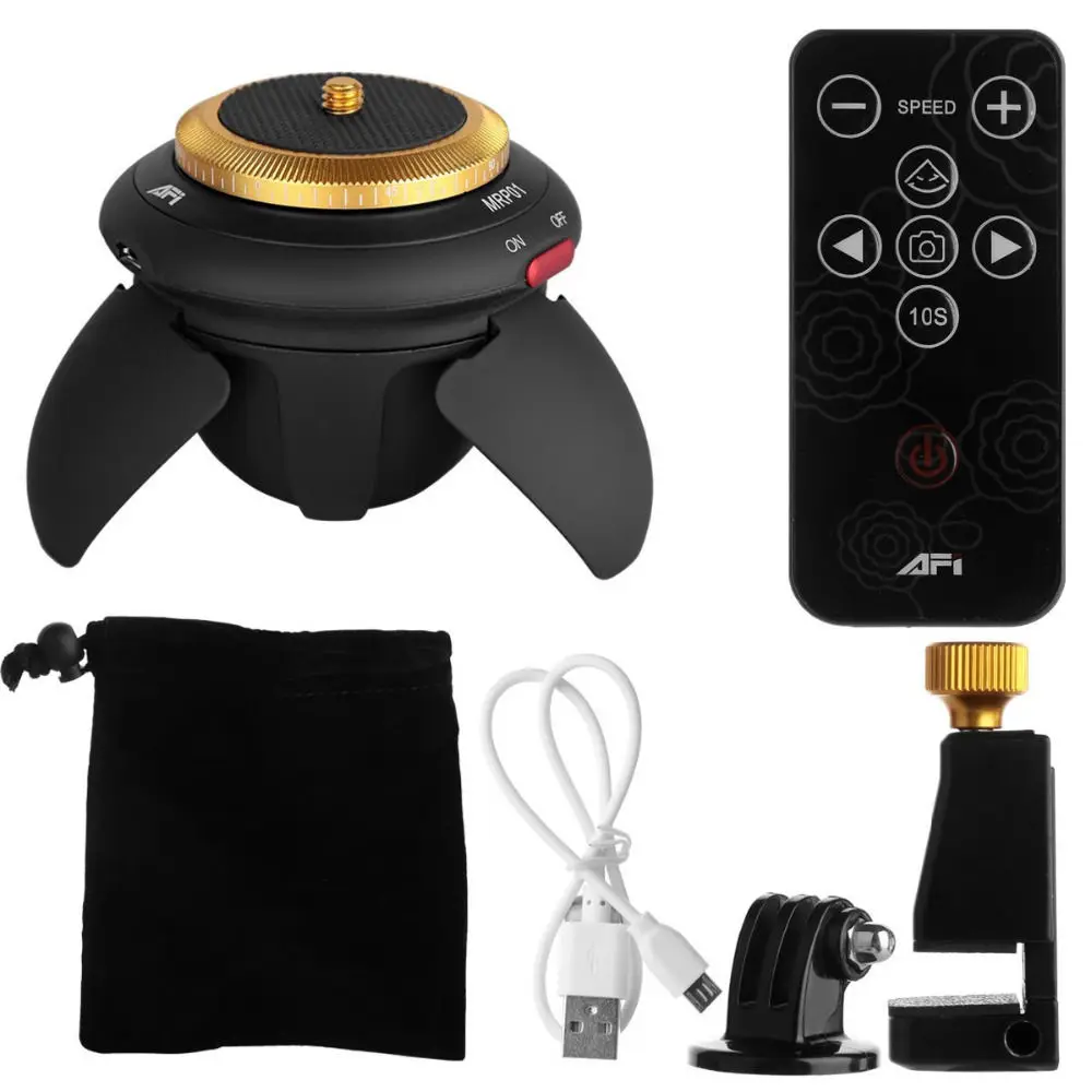 MRP01 Mini 360 Rotation Time Lapse Electric Panorama Tripod Head for GoPro Action Camera Selfie Stick Smartphones | Электроника