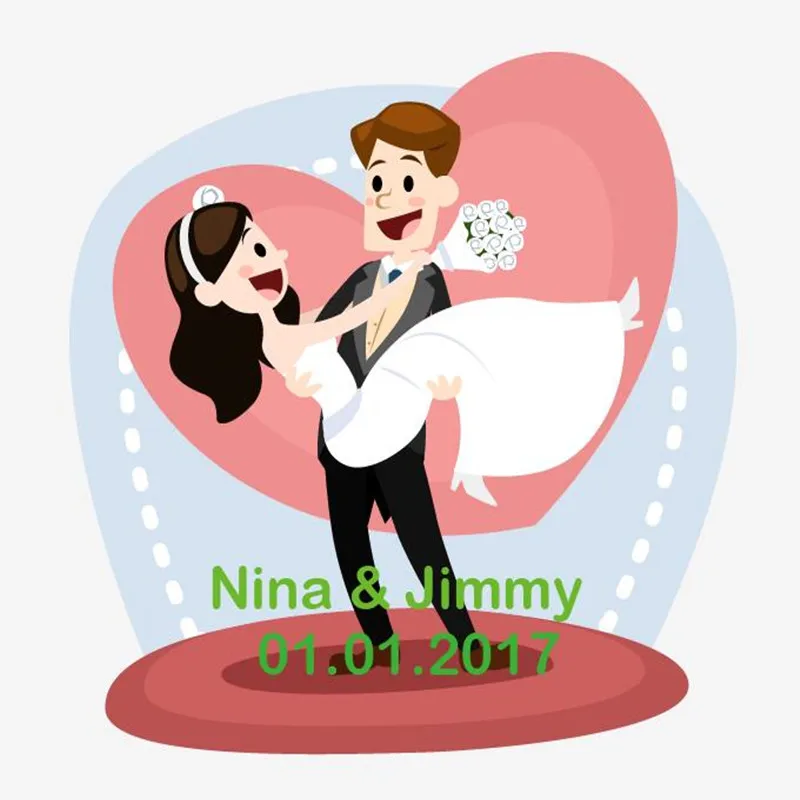 100pcs Personalized Wedding Favor Tag Gift Tags Bridal Shower Self-Adhesive Stickers Paper Sticker Decoration | Дом и сад