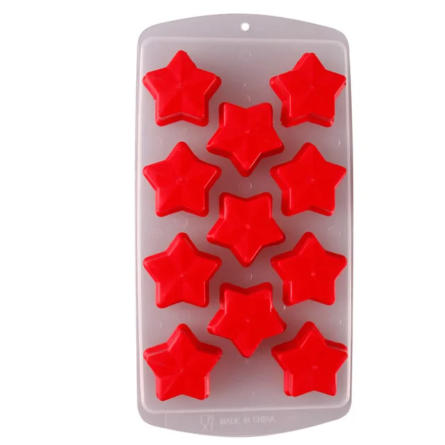 11 Cup Star Милые силиконовые формы для шоколада, ледяной кубик, лоток для замораживания, барный пудинг, желе, красочные кухонные инструменты - Цвет: 11 Cup Star